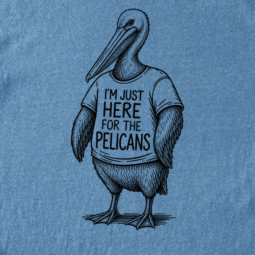 I'm Just Here for the Pelicans Kids Cotton T-Shirt