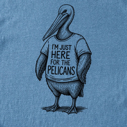 I'm Just Here for the Pelicans Kids Cotton T-Shirt