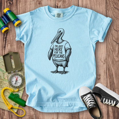 I'm Just Here for the Pelicans Kids Cotton T-Shirt