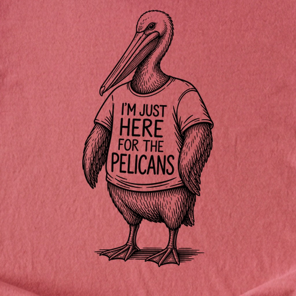 I'm Just Here for the Pelicans Kids Cotton T-Shirt