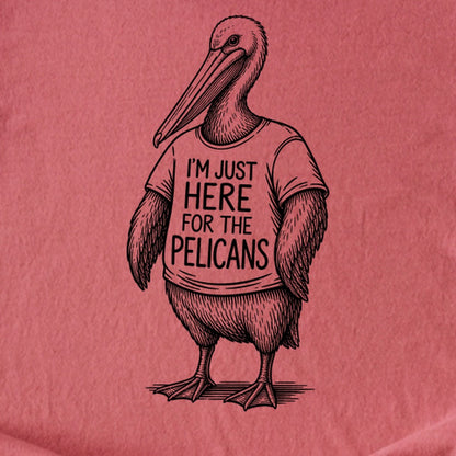 I'm Just Here for the Pelicans Kids Cotton T-Shirt
