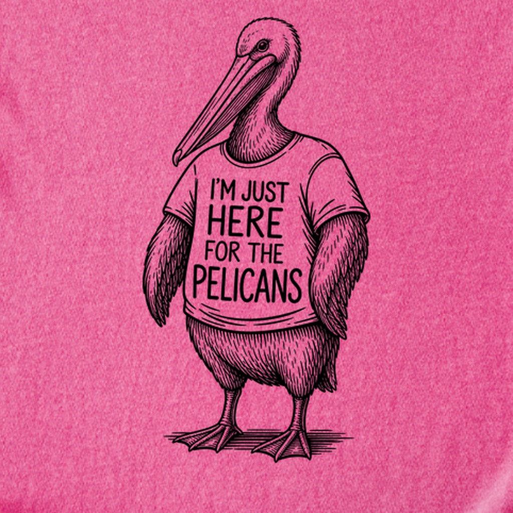 I'm Just Here for the Pelicans Kids Cotton T-Shirt