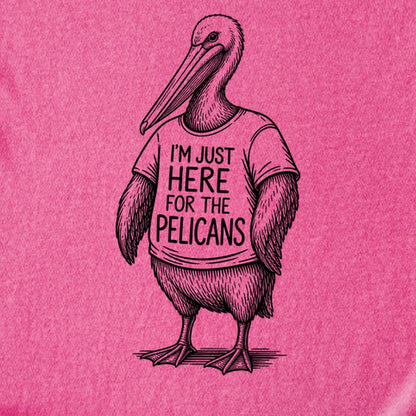 I'm Just Here for the Pelicans Kids Cotton T-Shirt