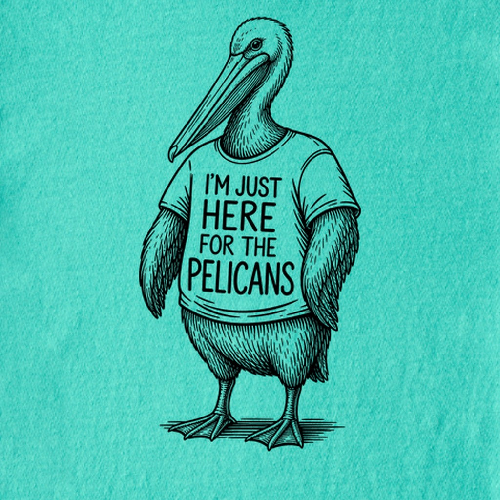 I'm Just Here for the Pelicans Kids Cotton T-Shirt