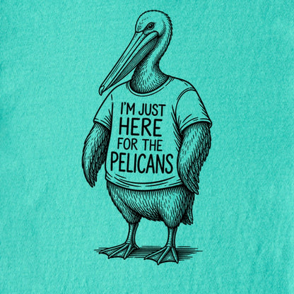 I'm Just Here for the Pelicans Kids Cotton T-Shirt