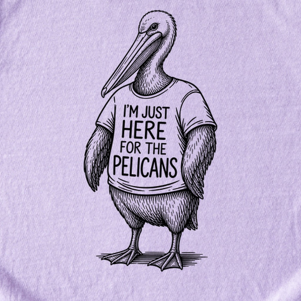 I'm Just Here for the Pelicans Kids Cotton T-Shirt