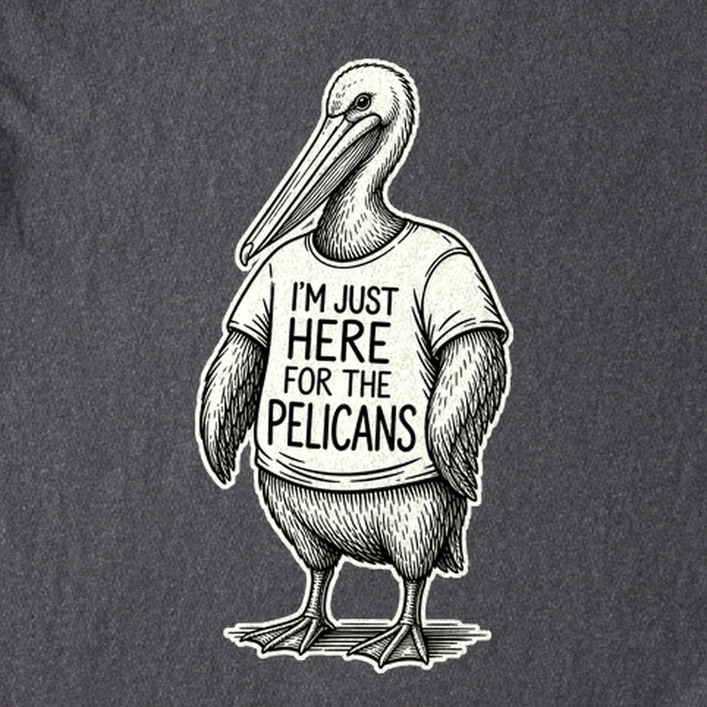 I'm Just Here for the Pelicans Kids Cotton T-Shirt