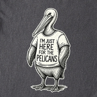 I'm Just Here for the Pelicans Kids Cotton T-Shirt