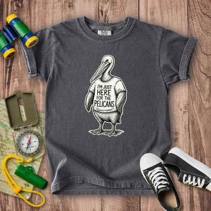 I'm Just Here for the Pelicans Kids Cotton T-Shirt