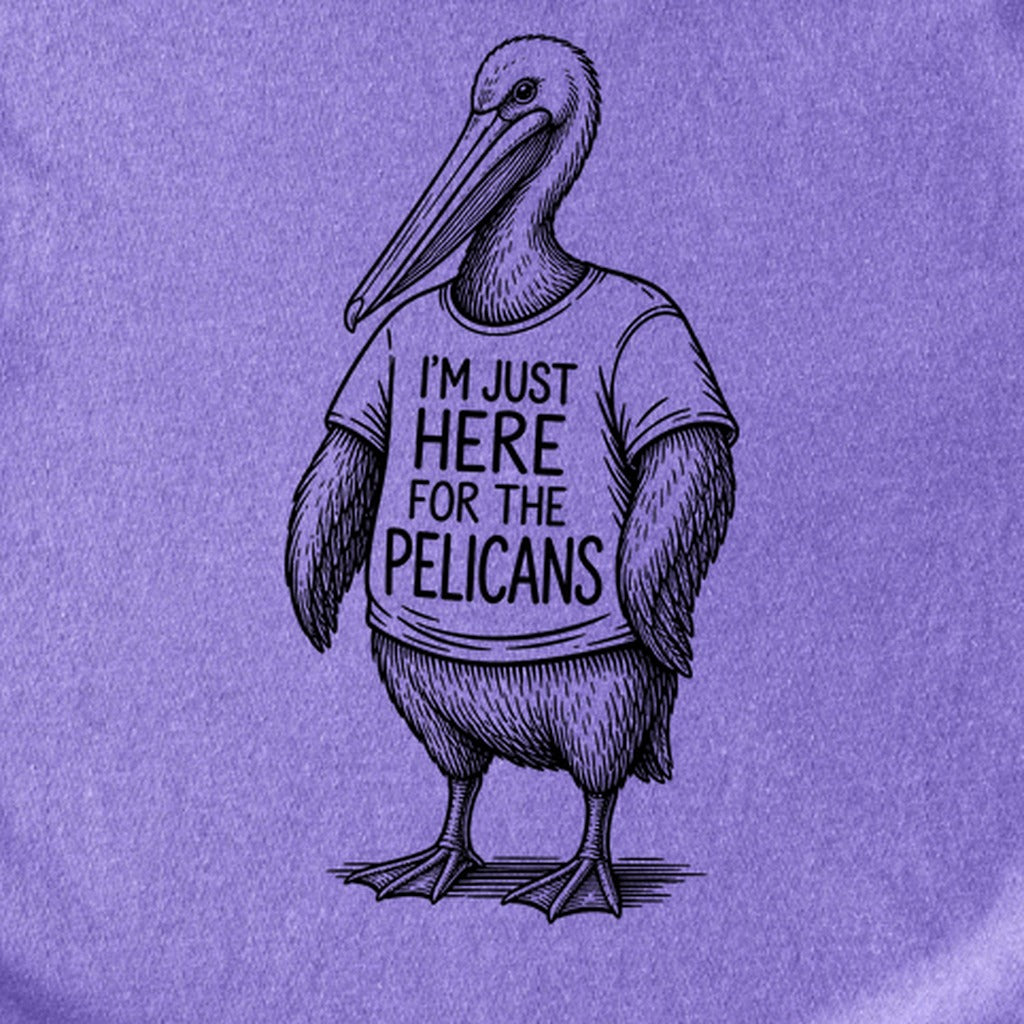 I'm Just Here for the Pelicans Kids Cotton T-Shirt
