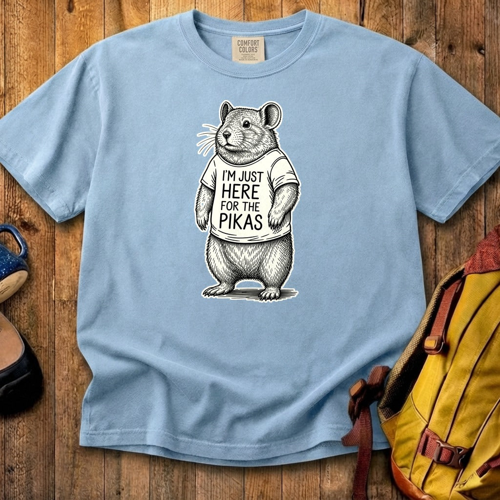 I'm Just Here for the Pikas Cotton T-Shirt