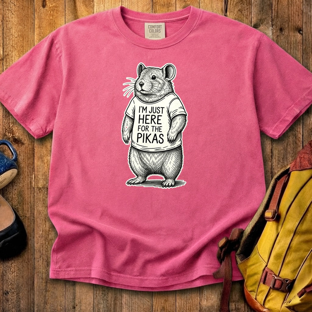 I'm Just Here for the Pikas Cotton T-Shirt