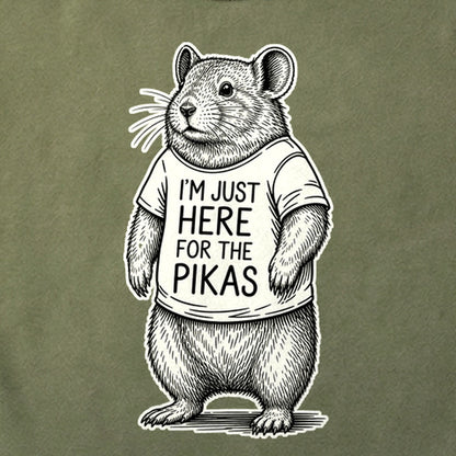 I'm Just Here for the Pikas Cotton T-Shirt