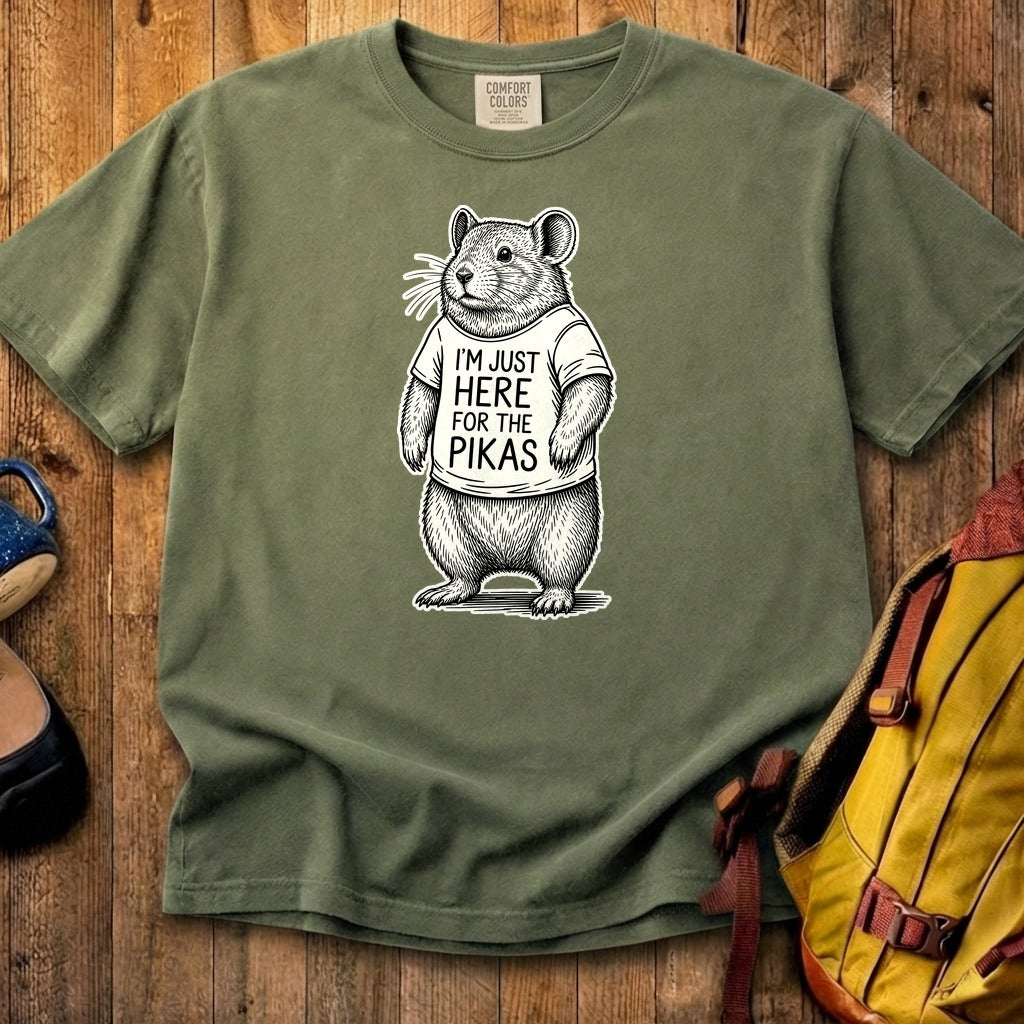 I'm Just Here for the Pikas Cotton T-Shirt