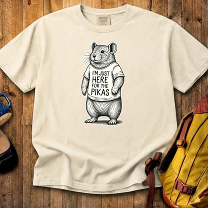 I'm Just Here for the Pikas Cotton T-Shirt