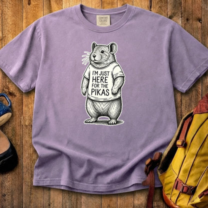 I'm Just Here for the Pikas Cotton T-Shirt