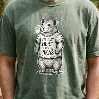 I'm Just Here for the Pikas Cotton T-Shirt