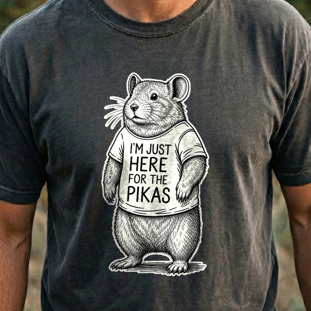 I'm Just Here for the Pikas Cotton T-Shirt