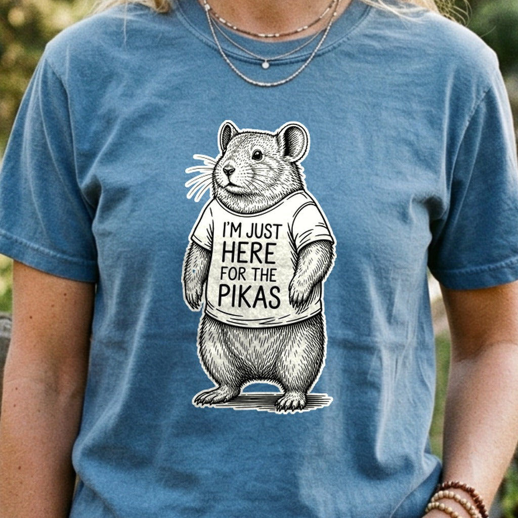 I'm Just Here for the Pikas Cotton T-Shirt