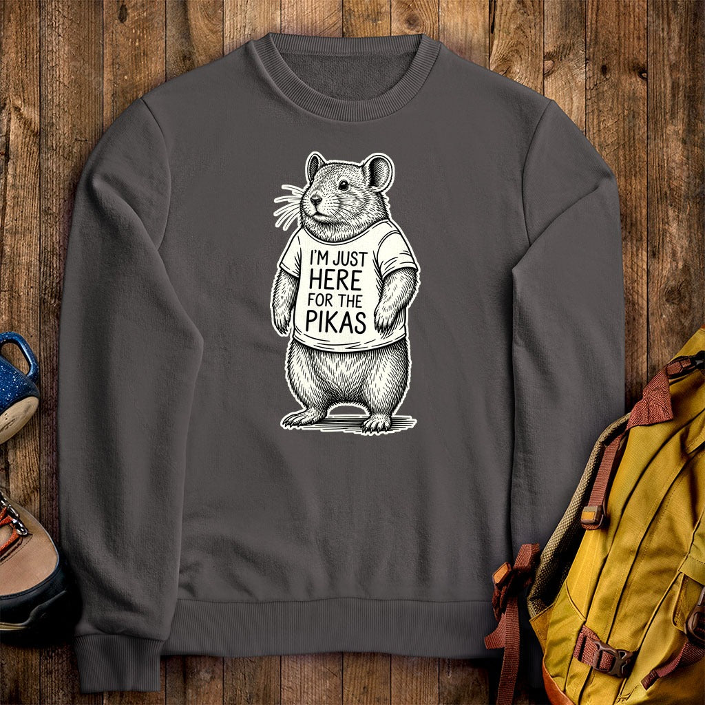 I'm Just Here for the Pikas Crewneck Sweatshirt