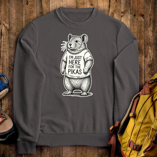 I'm Just Here for the Pikas Crewneck Sweatshirt