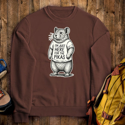 I'm Just Here for the Pikas Crewneck Sweatshirt