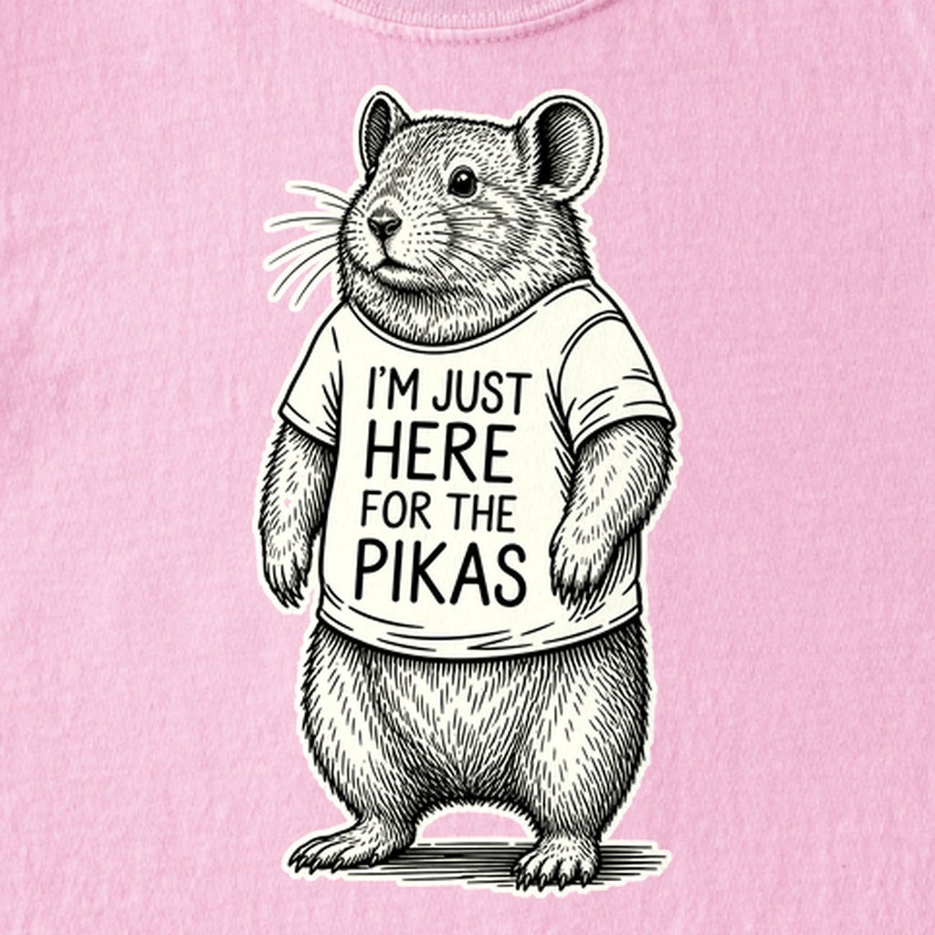 I'm Just Here for the Pikas Kids Cotton T-Shirt
