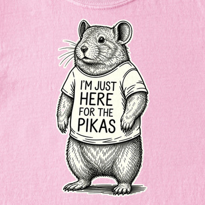 I'm Just Here for the Pikas Kids Cotton T-Shirt