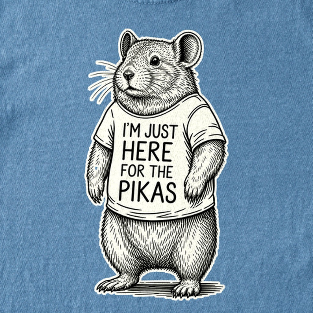 I'm Just Here for the Pikas Kids Cotton T-Shirt