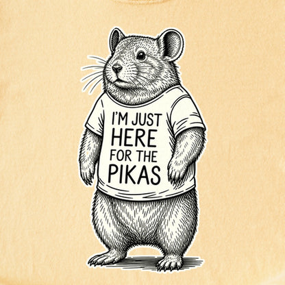 I'm Just Here for the Pikas Kids Cotton T-Shirt