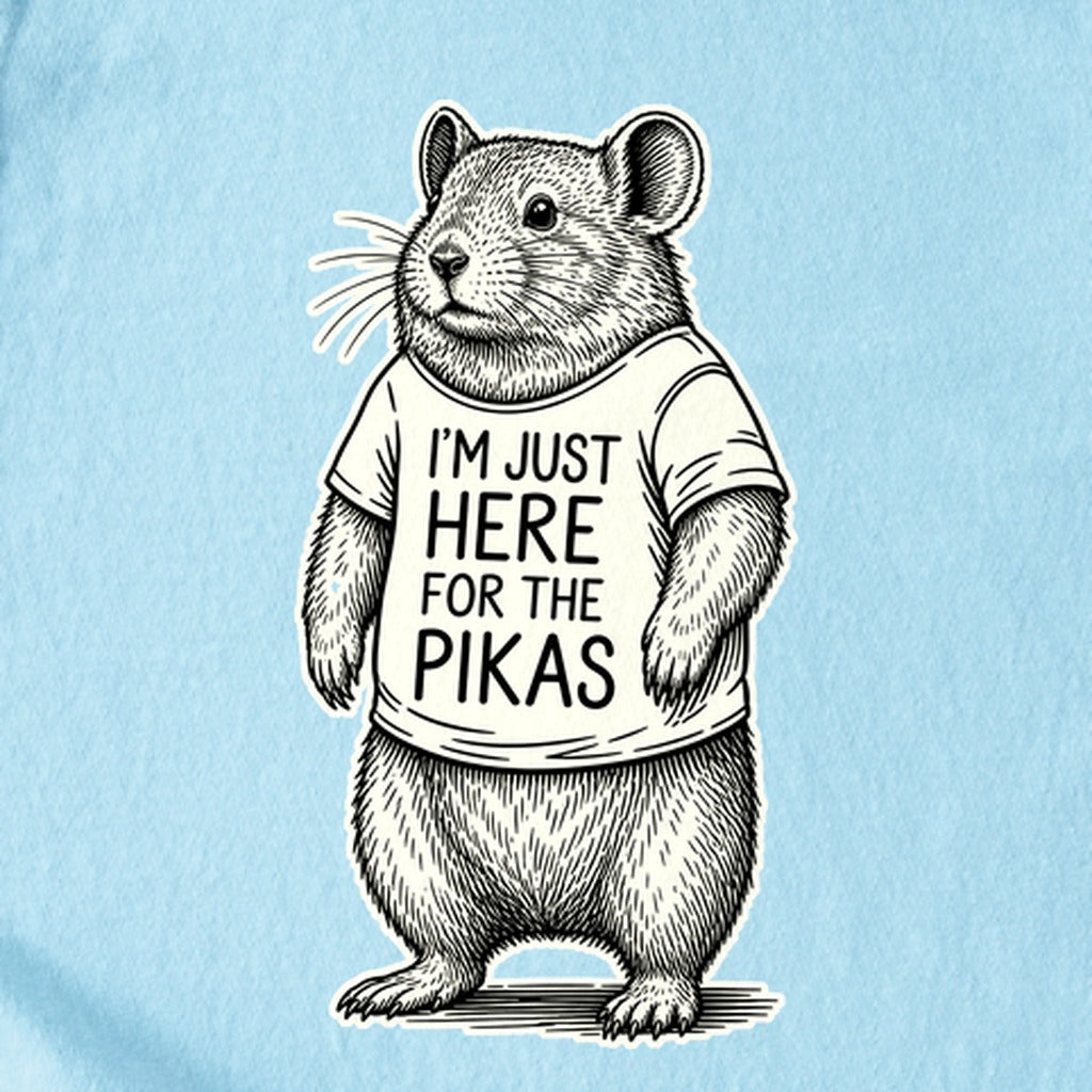 I'm Just Here for the Pikas Kids Cotton T-Shirt