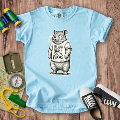 I'm Just Here for the Pikas Kids Cotton T-Shirt