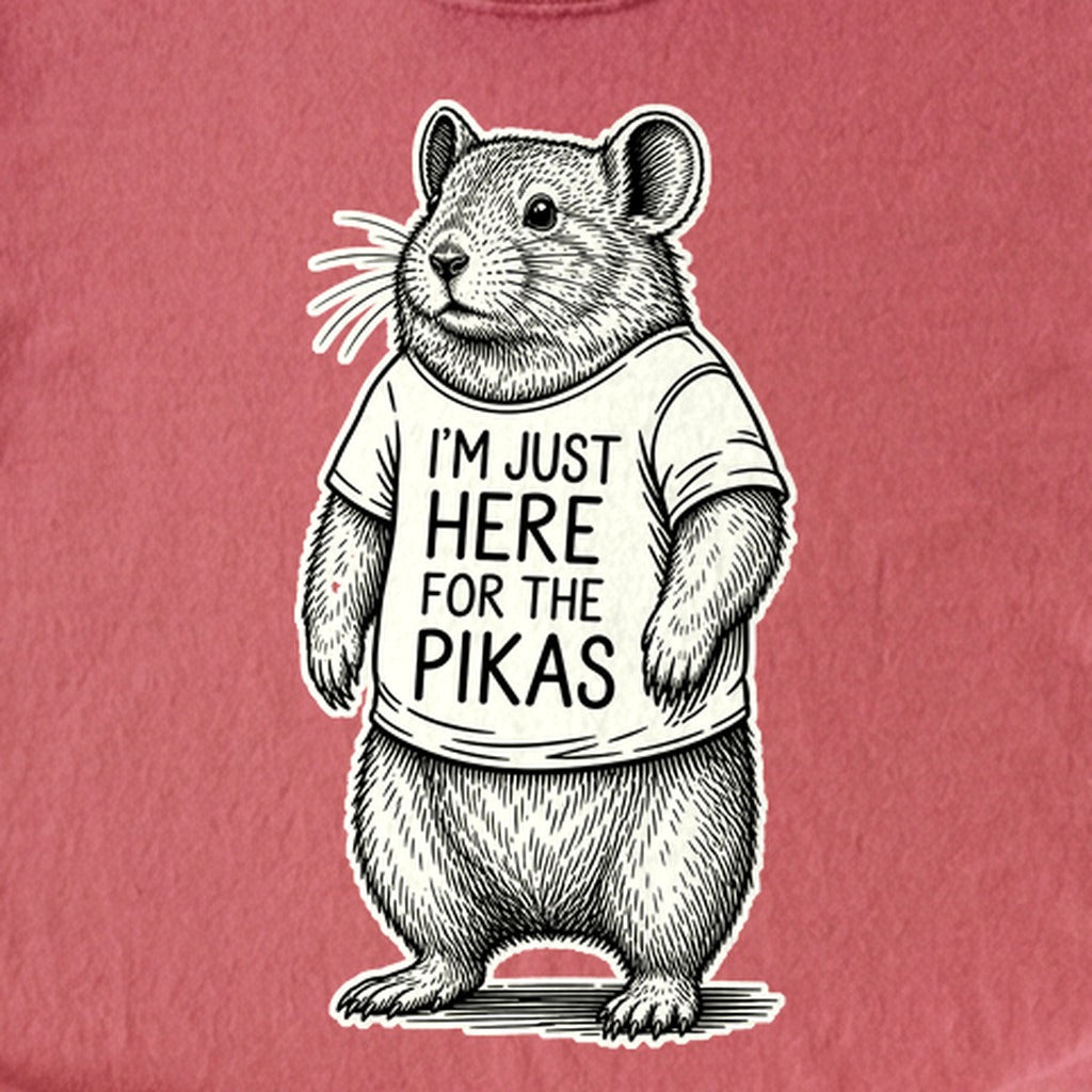 I'm Just Here for the Pikas Kids Cotton T-Shirt