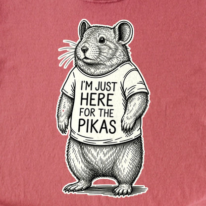 I'm Just Here for the Pikas Kids Cotton T-Shirt