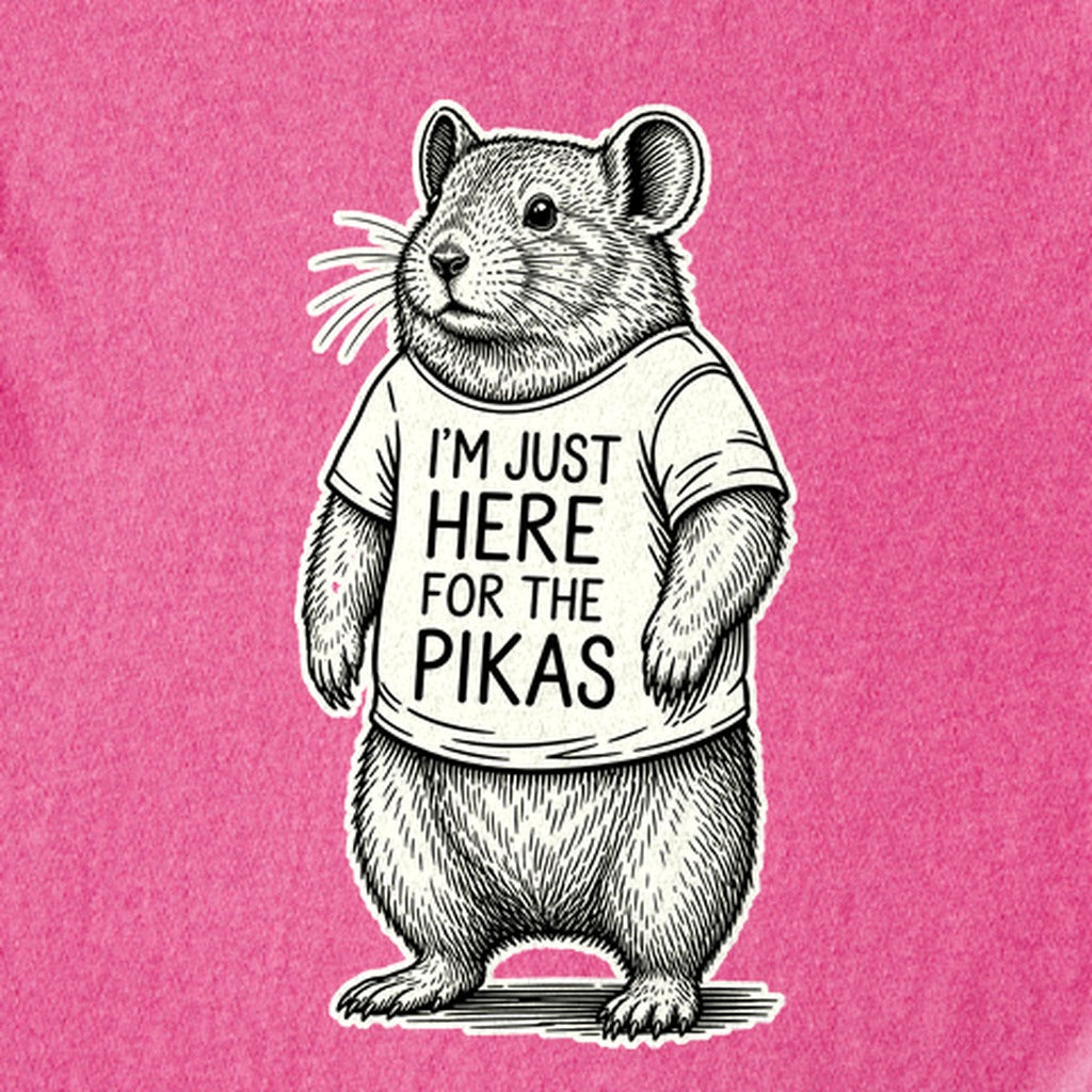 I'm Just Here for the Pikas Kids Cotton T-Shirt