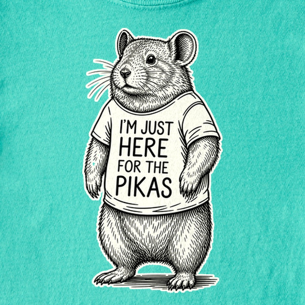 I'm Just Here for the Pikas Kids Cotton T-Shirt