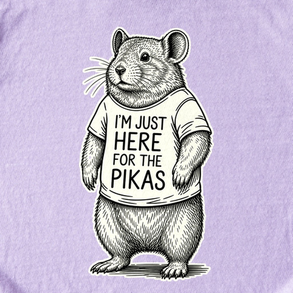 I'm Just Here for the Pikas Kids Cotton T-Shirt