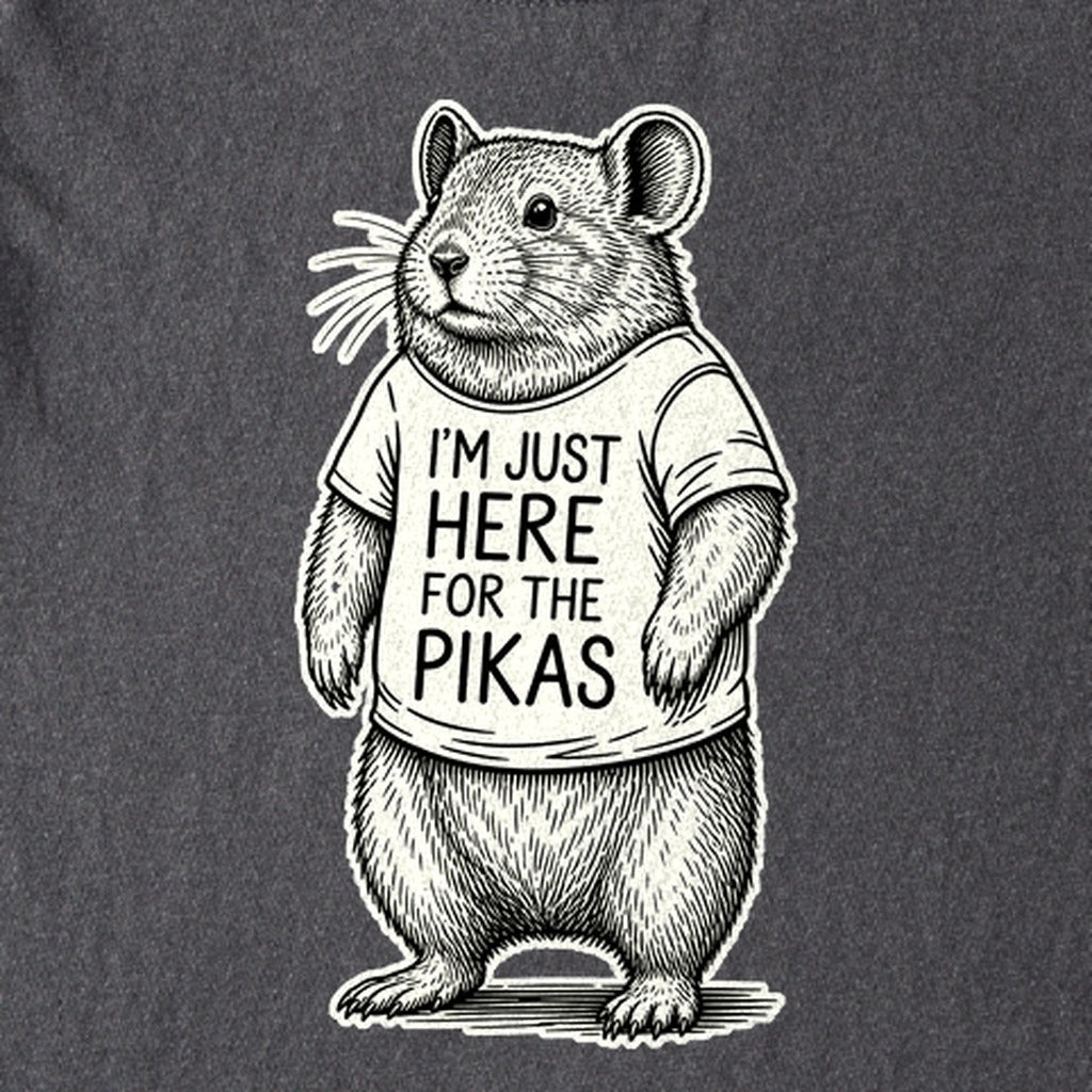 I'm Just Here for the Pikas Kids Cotton T-Shirt