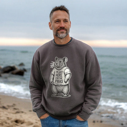 I'm Just Here for the Pikas Crewneck Sweatshirt