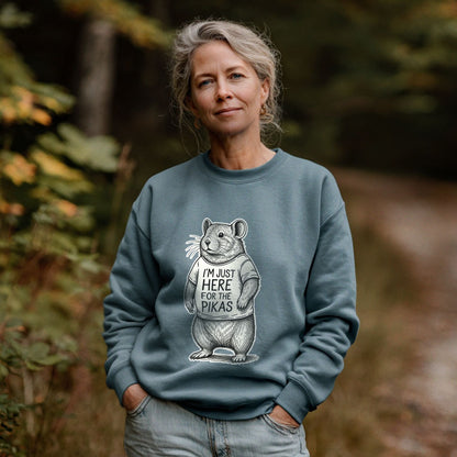 I'm Just Here for the Pikas Crewneck Sweatshirt