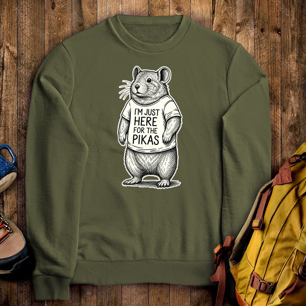 I'm Just Here for the Pikas Crewneck Sweatshirt