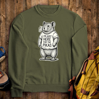 I'm Just Here for the Pikas Crewneck Sweatshirt