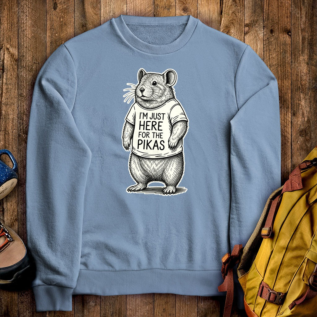 I'm Just Here for the Pikas Crewneck Sweatshirt