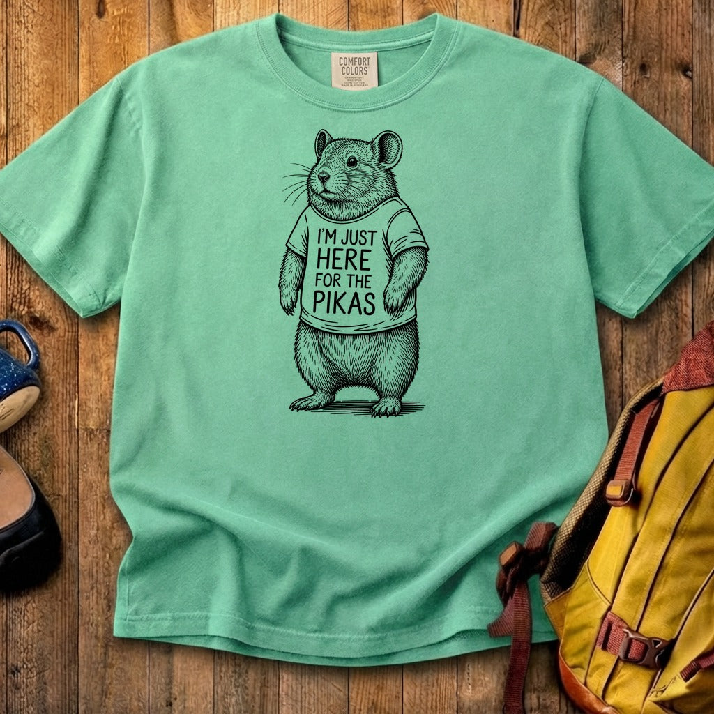 I'm Just Here for the Pikas Cotton T-Shirt