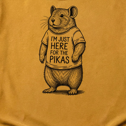I'm Just Here for the Pikas Cotton T-Shirt