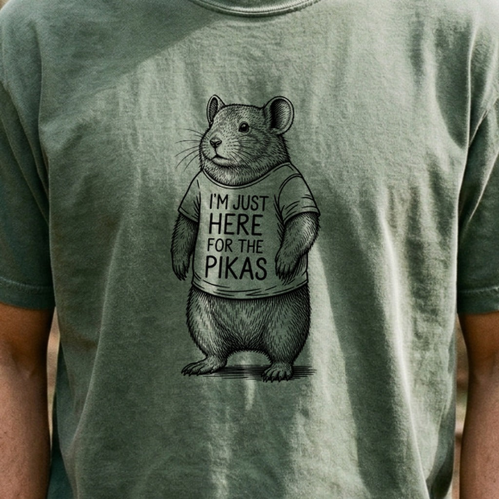I'm Just Here for the Pikas Cotton T-Shirt