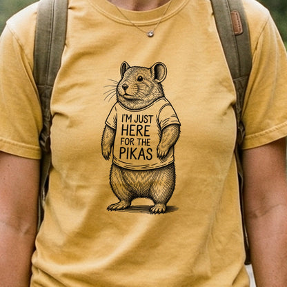 I'm Just Here for the Pikas Cotton T-Shirt