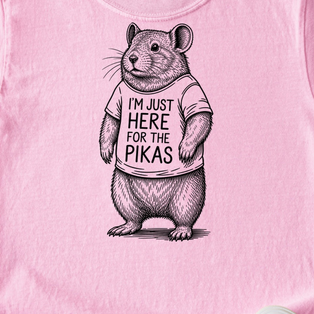 I'm Just Here for the Pikas Kids Cotton T-Shirt