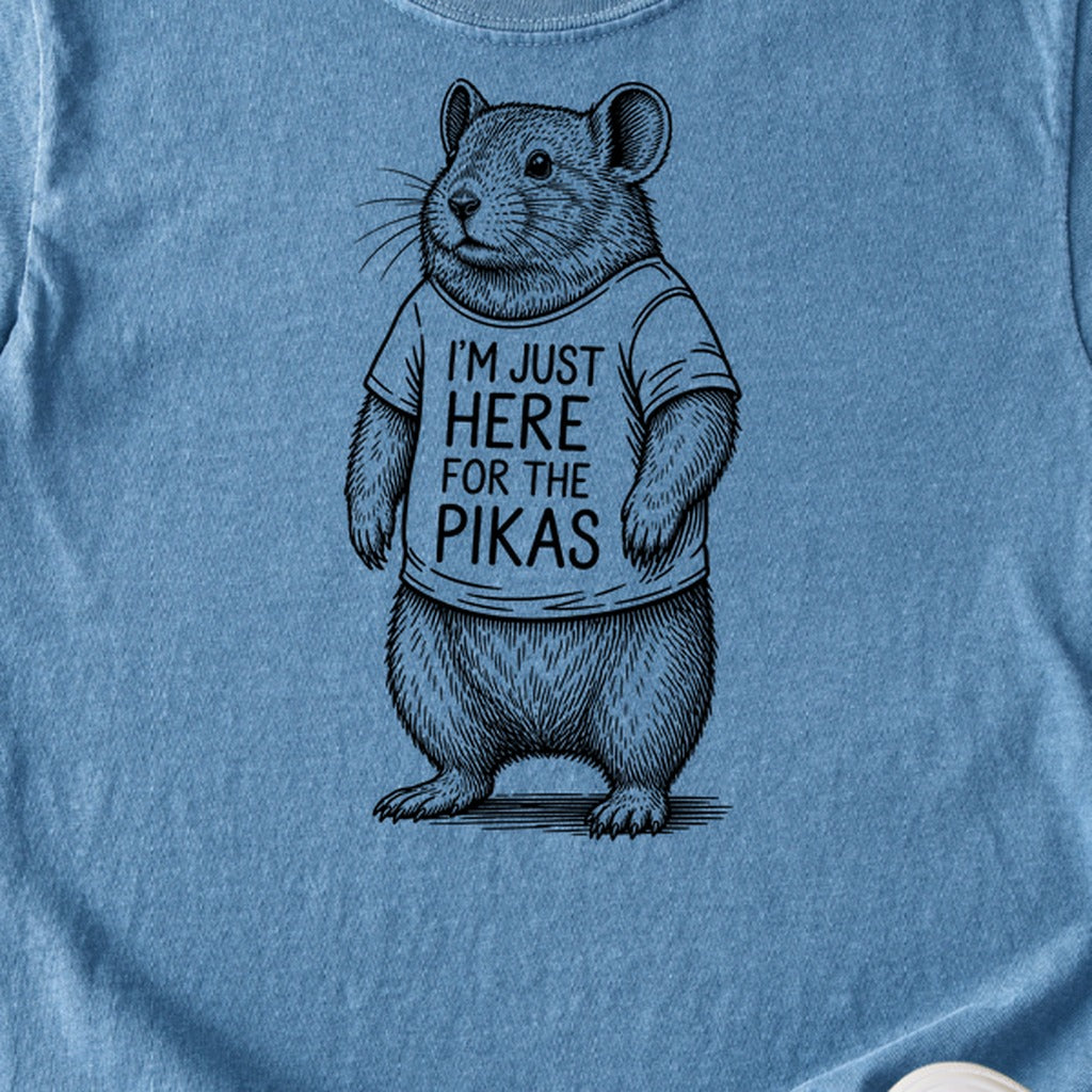 I'm Just Here for the Pikas Kids Cotton T-Shirt