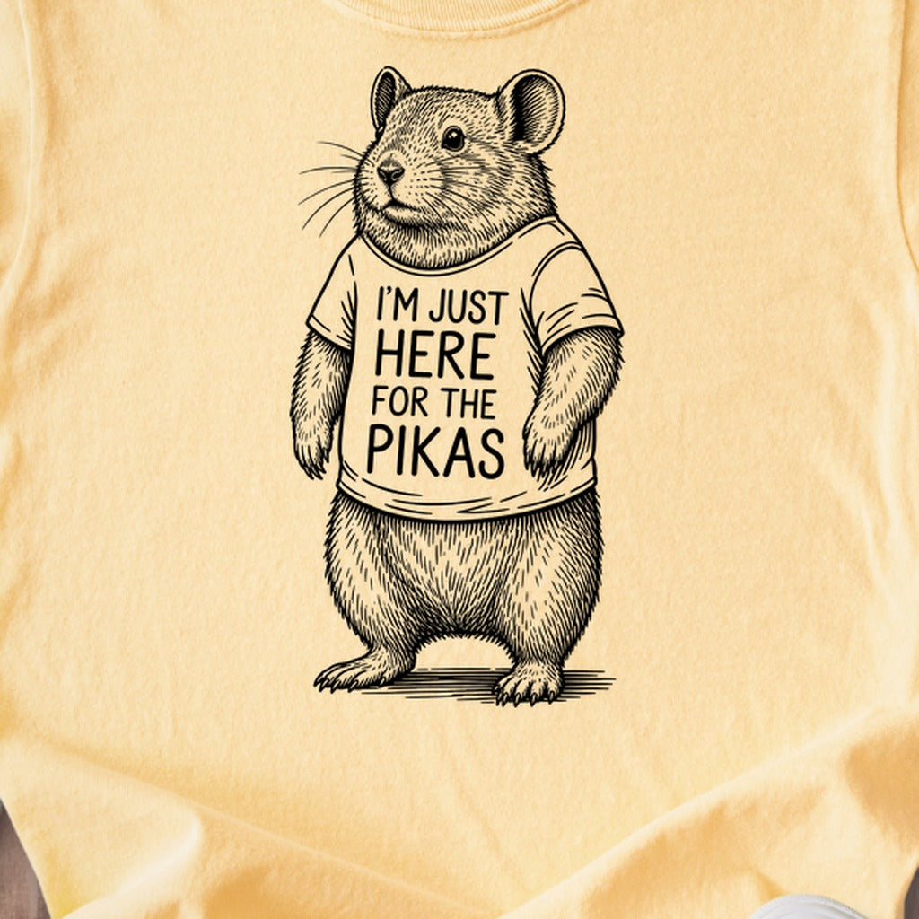 I'm Just Here for the Pikas Kids Cotton T-Shirt